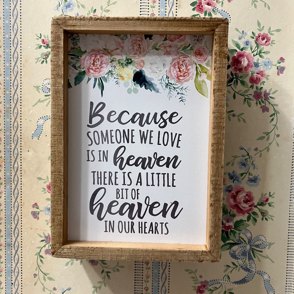 NWOT Pretty "Bit of Heaven" Wood Wall Sign